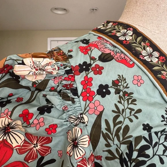 Farm Rio Blue Beauty Bouquet Mini Dress XS NWT - Picture 8 of 12